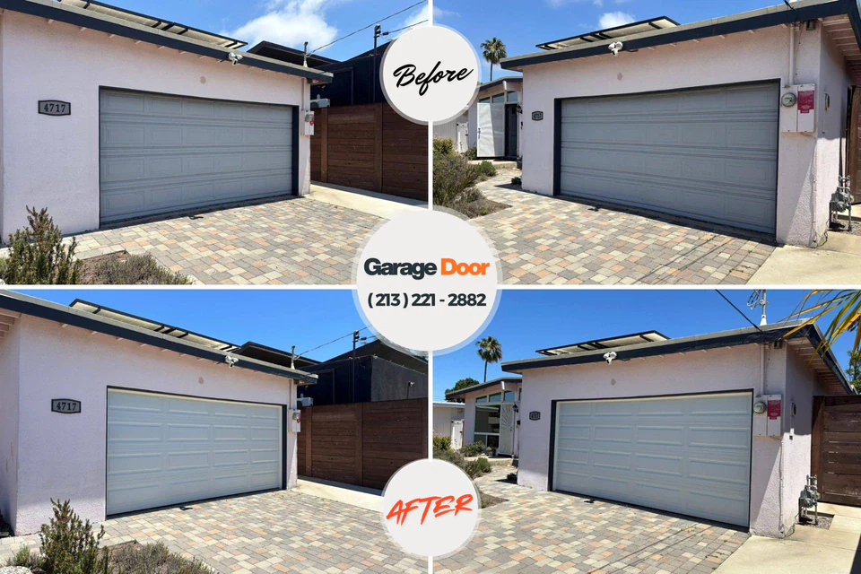 Before and after: garage door repair Union Gap, WA